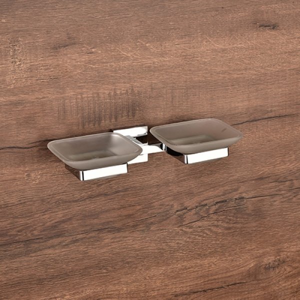 Double Soap Dish Glass