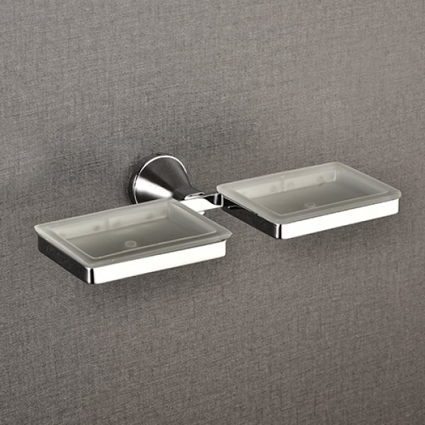 Double Soap Dish Glass