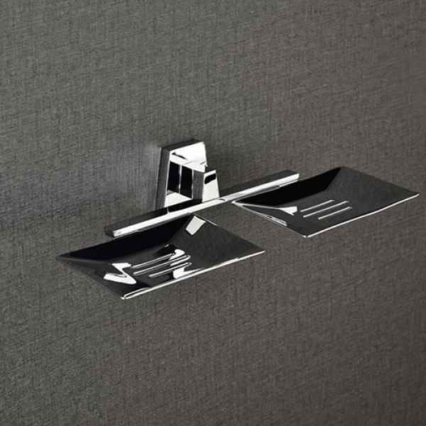 Double soap dish brass