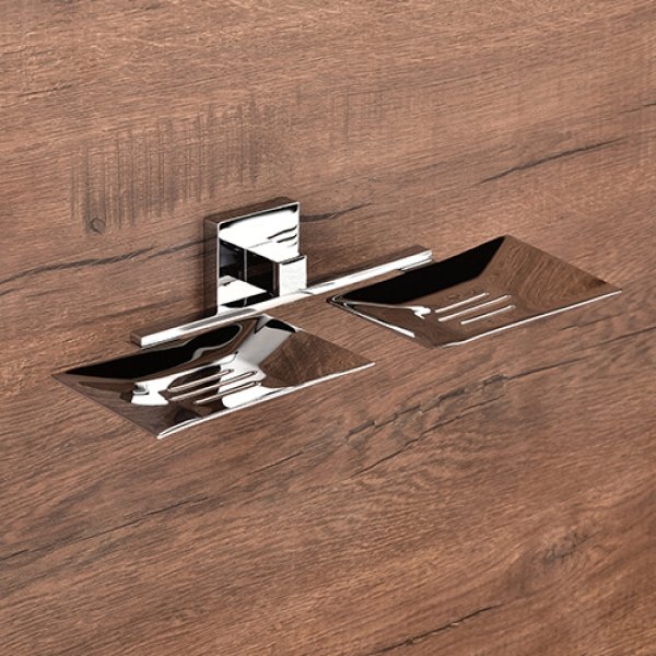 Double Soap Dish Brass