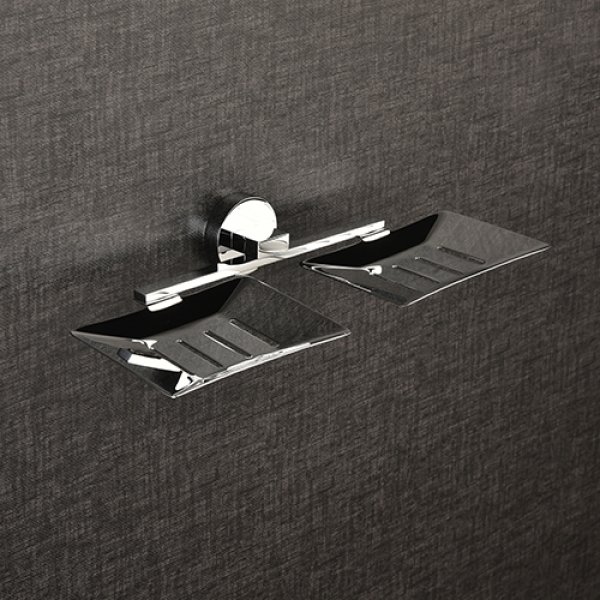 Double soap dish brass